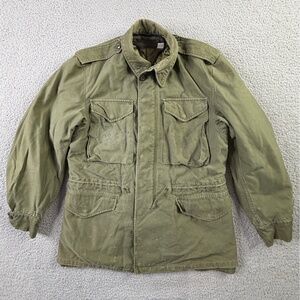Vintage 50s US Military M-1951 OG-107 Field Jacket w/ Liner Mens Regular Small